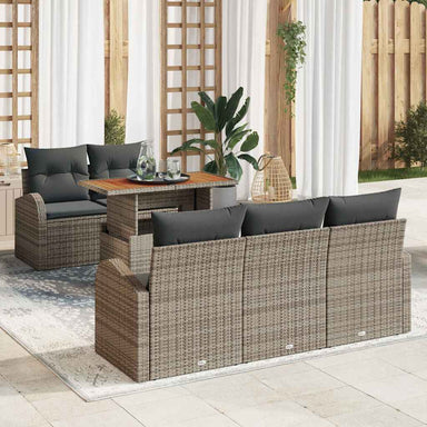 Tuin Sofa Set 6 st Grijs