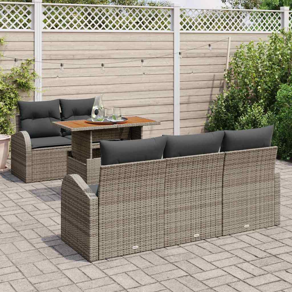 Tuin Sofa Set 6 st Grijs