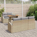 Tuin Sofa Set 6 st beige en lichtgrijs