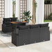 Tuin Sofa Set 6 st Zwart