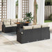Tuin Sofa Set 7 st Zwart en crème