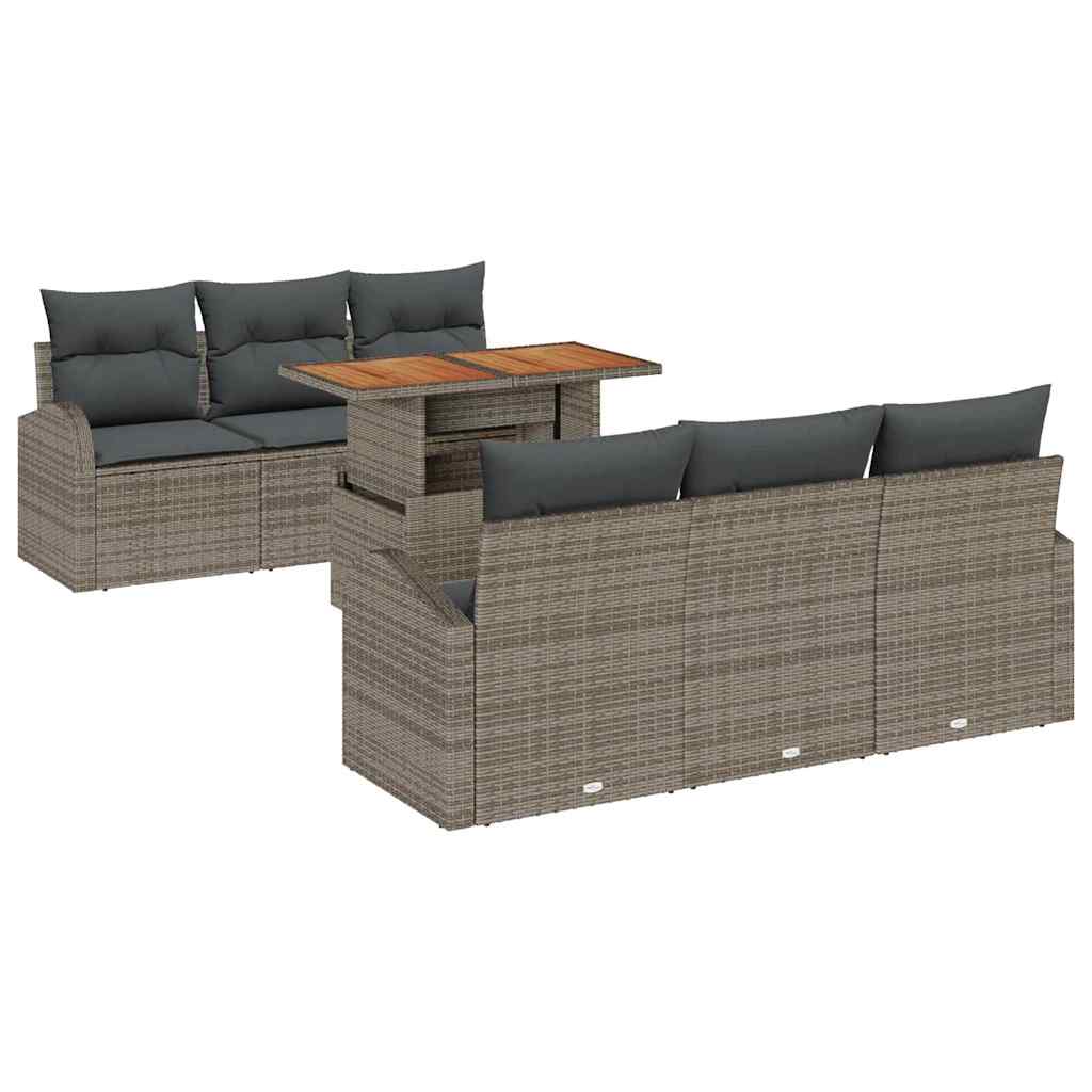 Tuin Sofa Set 7 st Grijs