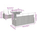 Tuin Sofa Set 7 st Grijs
