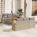 Tuin Sofa Set 7 st beige en lichtgrijs