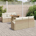 Tuin Sofa Set 7 st beige en crèmekleurig