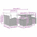 Tuin Sofa Set 7 st Zwart en crème