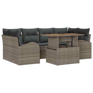 Tuin Sofa Set 7 st Grijs