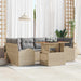 Tuin Sofa Set 7 st beige en lichtgrijs