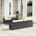Tuin Sofa Set 8 st Zwart en crème