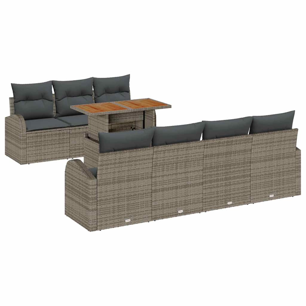 Tuin Sofa Set 8 st Grijs