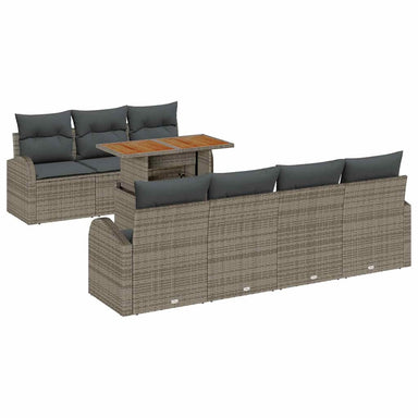 Tuin Sofa Set 8 st Grijs