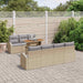 Tuin Sofa Set 8 st beige en lichtgrijs