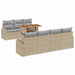 Tuin Sofa Set 8 st beige en lichtgrijs