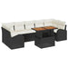 Tuin Sofa Set met kussen 8 pcs Zwart en crème