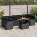 Tuin Sofa Set 8 st Zwart
