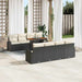 Tuin Sofa Set 7 st Zwart en crème