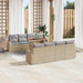 Tuin Sofa Set 7 st beige en lichtgrijs