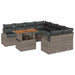 Tuin Sofa Set 9 st Grijs