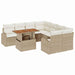 Tuin Sofa Set 9 st beige en crèmekleurig