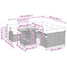 Tuin Sofa Set 9 st Zwart
