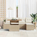 Tuin Sofa Set 6 st beige en crèmekleurig