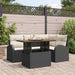 Tuin Sofa Set met kussen 5 pcs Zwart en crème