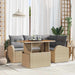 Tuin Sofa Set 5 st beige en lichtgrijs