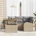 Tuin Sofa Set 5 st beige en lichtgrijs