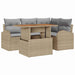Tuin Sofa Set 5 st beige en lichtgrijs