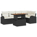 Tuin Sofa Set met kussen 6 pcs Zwart en crème