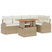 Tuin Sofa Set 6 st beige en crèmekleurig