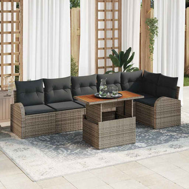 Tuin Sofa Set 7 st Grijs