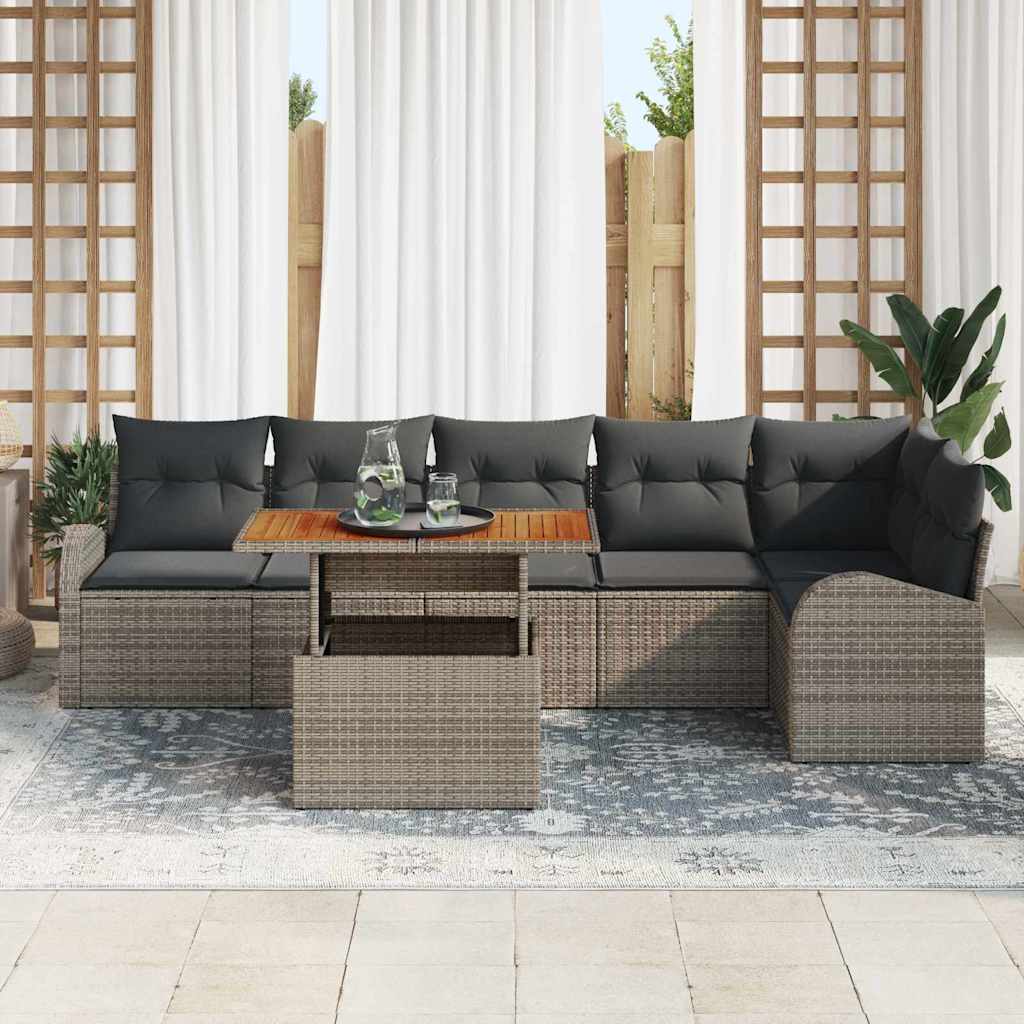 Tuin Sofa Set 7 st Grijs