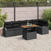 Tuin Sofa Set 7 st Zwart
