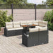 Tuin Sofa Set 9 st Zwart en crème