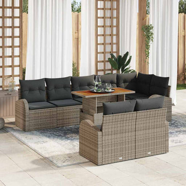 Tuin Sofa Set 9 st Grijs