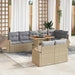 Tuin Sofa Set 9 st beige en lichtgrijs