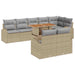 Tuin Sofa Set 9 st beige en lichtgrijs