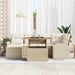 Tuin Sofa Set 7 st beige en crèmekleurig