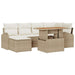 Tuin Sofa Set 7 st beige en crèmekleurig