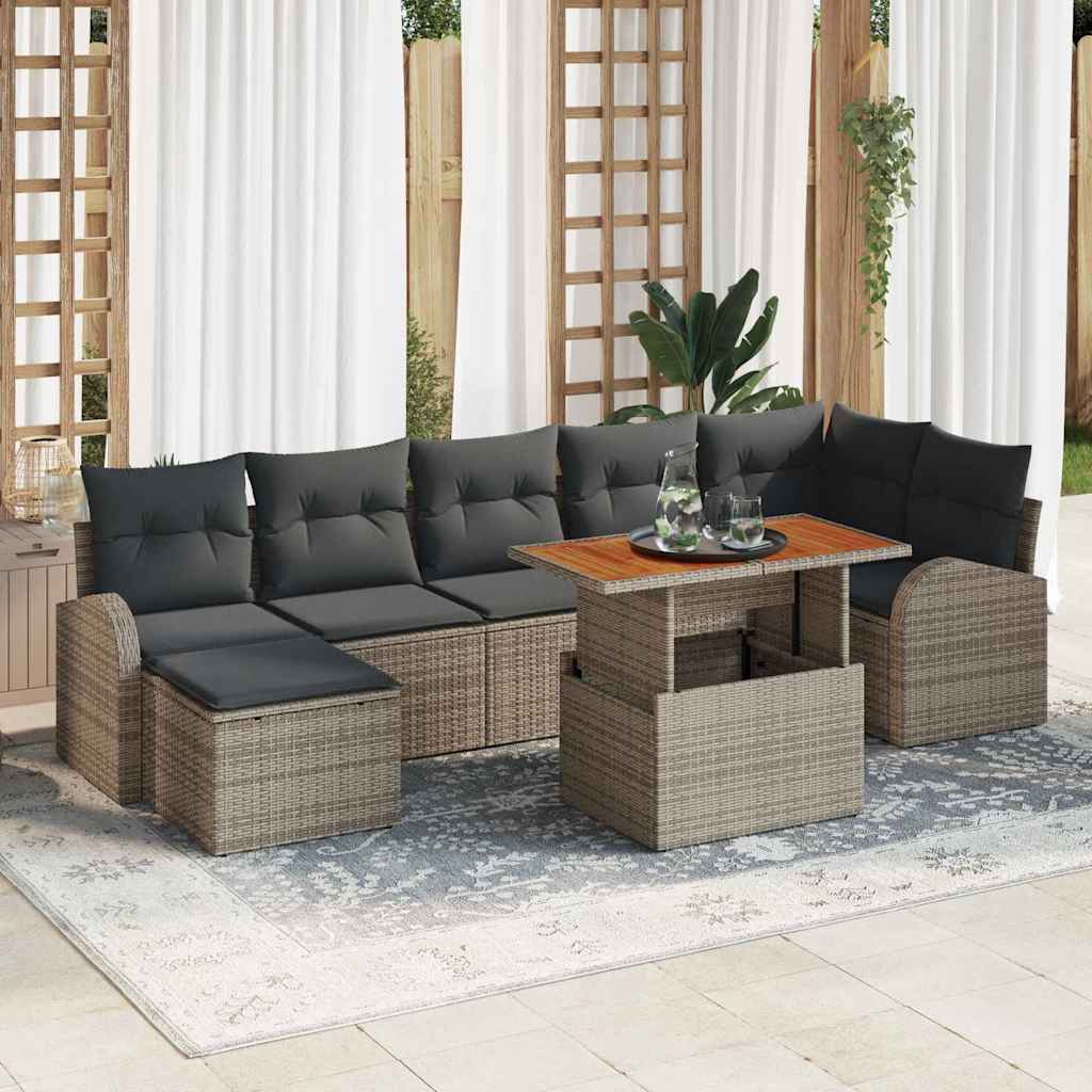 Tuin Sofa Set 8 st Grijs