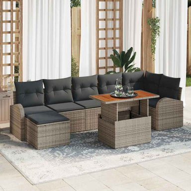 Tuin Sofa Set 8 st Grijs