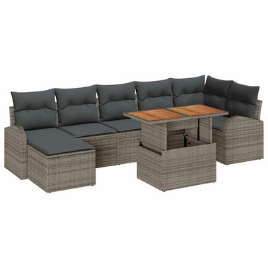 Tuin Sofa Set 8 st Grijs