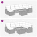 Tuin Sofa Set 8 st Grijs