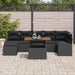 Tuin Sofa Set 8 st Zwart