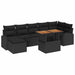 Tuin Sofa Set 8 st Zwart