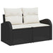 Tuin Sofa Set met kussen 9 pcs Zwart en crème