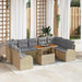 Tuin Sofa Set 10 st beige en lichtgrijs
