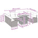 Tuin Sofa Set 10 st Zwart Poly rattan en gepoedercoat staal