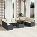 Tuin Sofa Set 11 st Zwart en crème